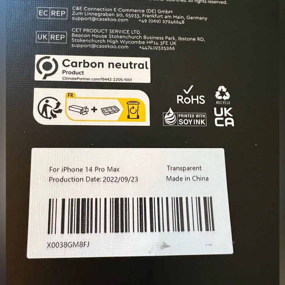 Casekoo Clear IPhone 14 Pro Max Phone Case New in Box